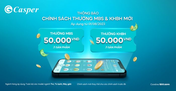 Thông báo về việc điều chỉnh mức tiền thưởng – Chính sách hội viên Membershop Casper 2023