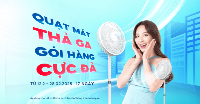 QUẠT MÁT THẢ GA – GÓI HÀNG CỰC ĐÃ