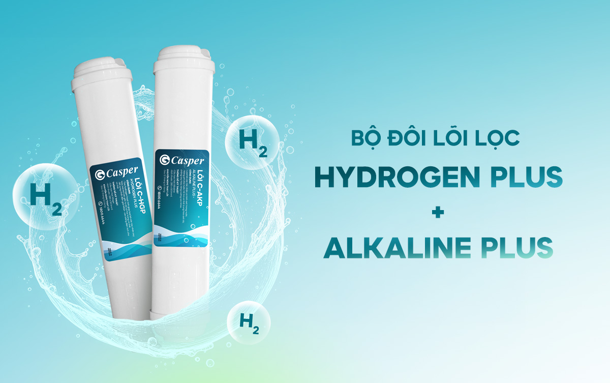 Bộ Đôi Lõi Lọc Hydrogen và Alkaline